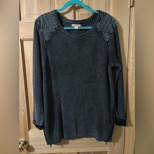 Womens 2X  Ruff Hewn Black cotton knit sweater